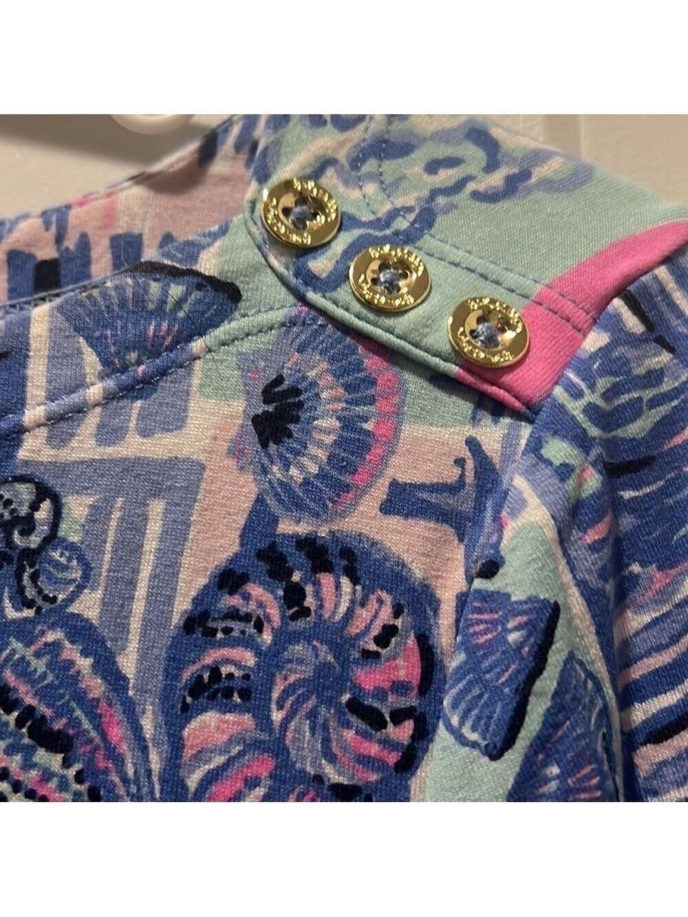 Lily Pulitzer Long Sleeved Blue and Pink Dress with Sail Boats size small - Picture 3 of 7